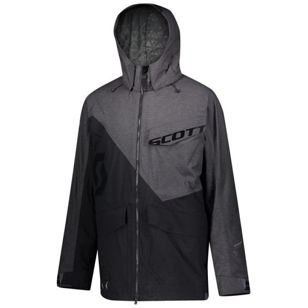 Manteau de Motoneige XT Shell Dryo Scott noir et gris, de face