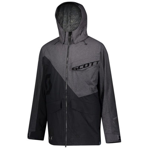 Manteau de Motoneige XT Shell Dryo Scott noir et gris, de face