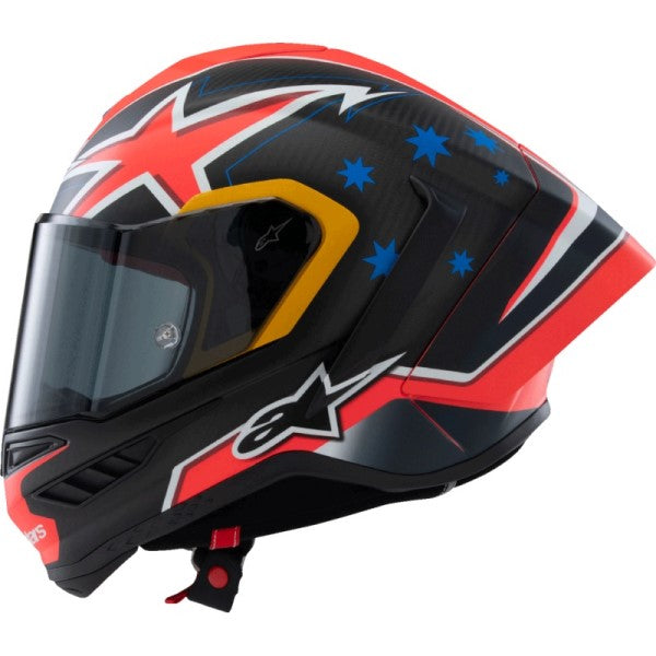Casque de Motocross Supertech R-10 Miller Rouge/Noir de droite
