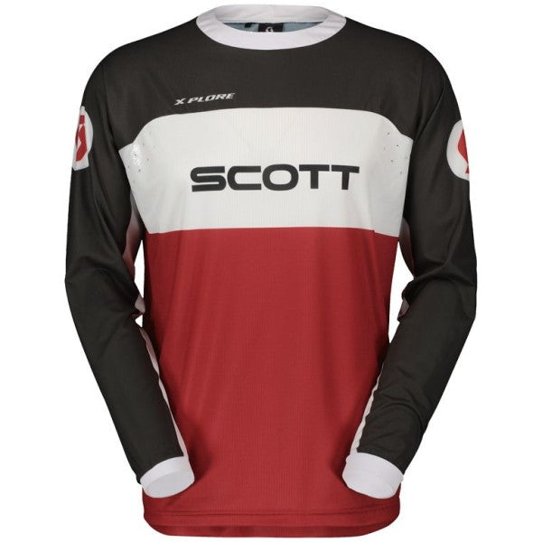 Chandail de Motocross Scott X-PLORE SWAP Noir Rouge