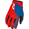 Gants de Motocross Kinetic Junior/fly/rouge bleu, coté exterieur