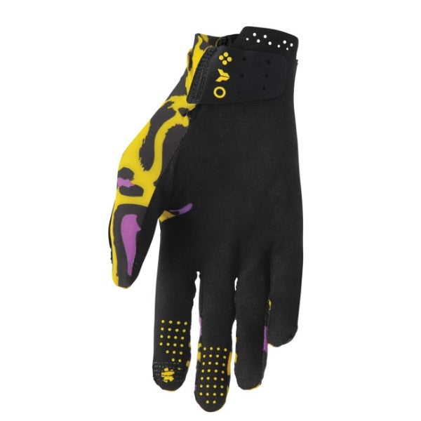 Gants de Motocross Sportmode Mauve Jaune, paume
