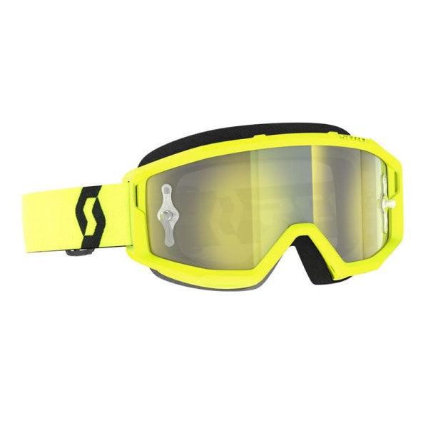 Lunette de Motocross Primal Scott jaune et noir, lentille miroir