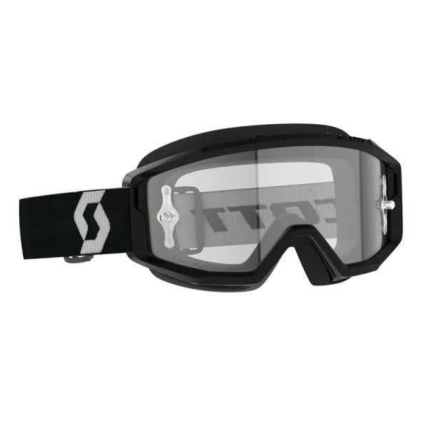 Lunette de Motocross Primal Scott noir et blanc, lentille claire