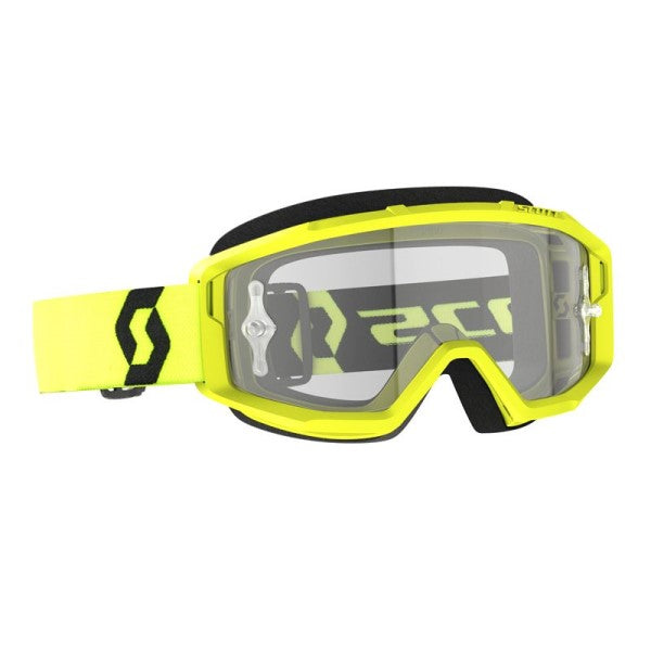Lunette de Motocross Primal Scott jaune et noir, lentille claire