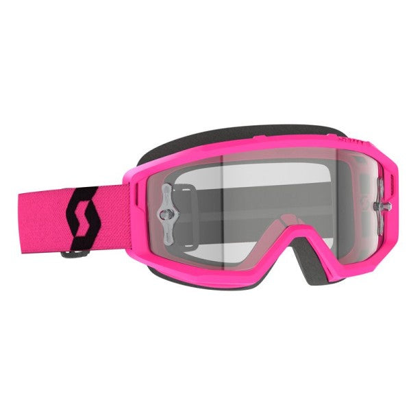 Lunette de Motocross Primal Scott rose et noir, lentille claire