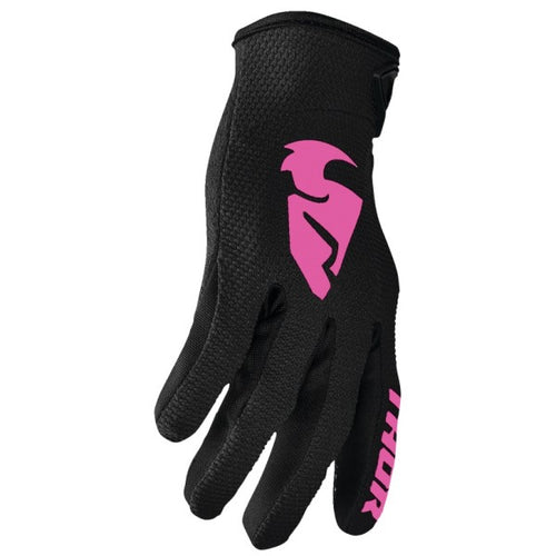 Gants de Motocross Sector Femme noir rose, de face