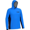 Coton Ouaté Derby Air UPF Pullover Bleu de face