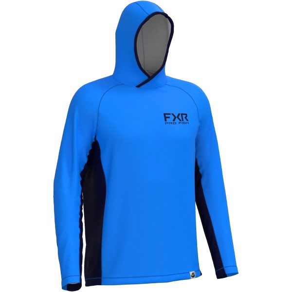 Coton Ouaté Derby Air UPF Pullover Bleu de face