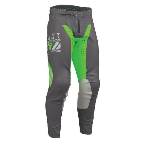 Pantalon de Motocross Launchmode Futura/ gris vert/de face