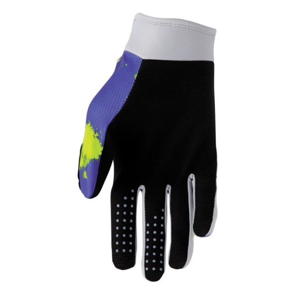 Gants de Motocross Launchmode Bleu Jaune, Paume