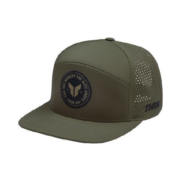 Casquette Badge Thor olive, de face