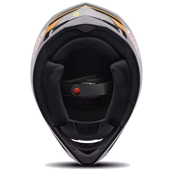 Casque de Motocross MX-10 Speedway Édition Limitée Noir/Or de dessous