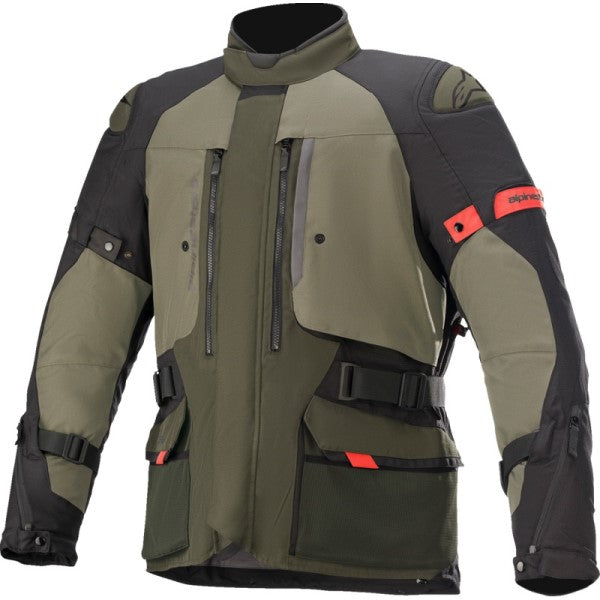 Manteau de Moto Ketchum Gore-Tex Vert de face