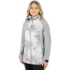 Manteau Jade à Double Laminé Femme Blanc/Gris, de face