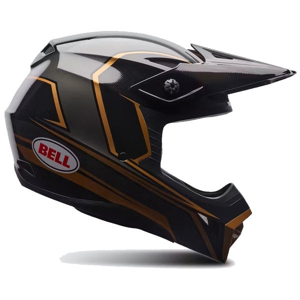 Casque de Motocross MX-10 Speedway Édition Limitée Noir/Or de gauche