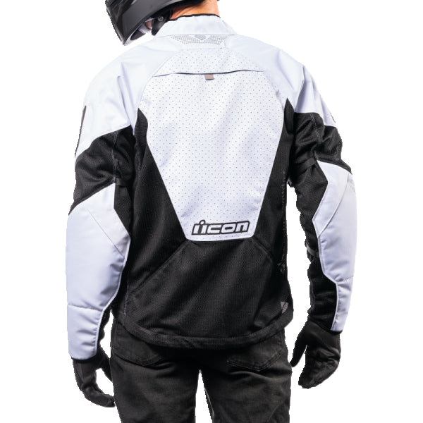 Manteau de Moto AF Mc Mesh Blanc, arrière