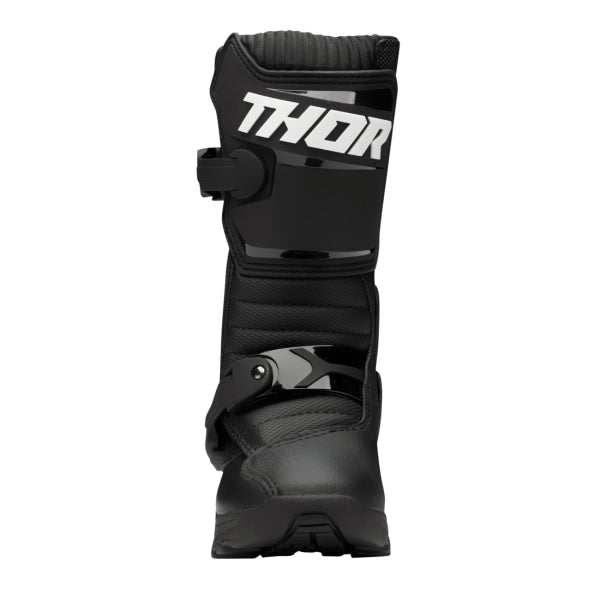 Bottes de Motocross Mini Blitz Xr Ce Junior Thor Noir/Blanc, de face