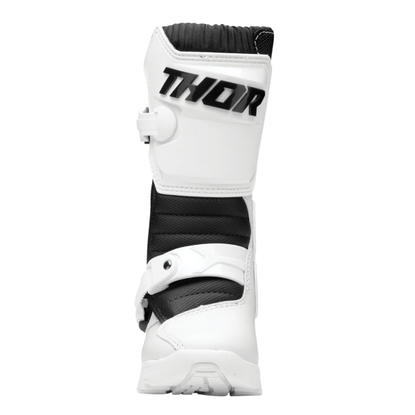 Bottes de Motocross Mini Blitz Xr Ce Junior Thor Blanc/Noir, de face