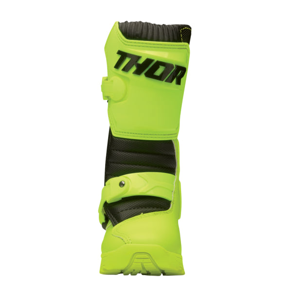 Bottes de Motocross Mini Blitz Xr Ce Junior Thor Haute-visibilité/Noir, de face