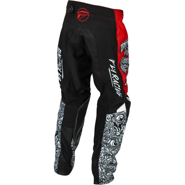 Pantalon de Motocross Kinetic Mutant Junior/fly/rouge noir, arrière