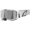 Lunette de Motocross Vision 8 Corp Lentille Miroir Alpinestars blanc