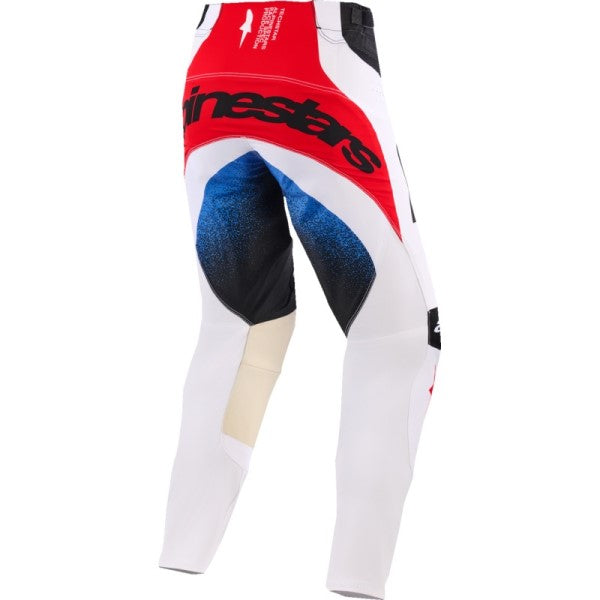 Pantalon de Motocross Techstar Knif Noir/Blanc/Rouge de dos