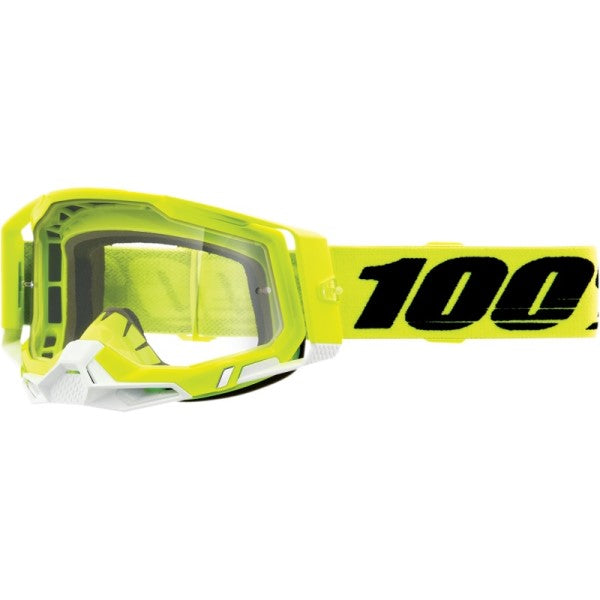 Lunettes de Motocross Racecraft 2 à Lentille Claire Jaune