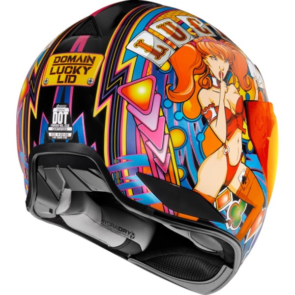 Casque Intégral de Moto Domain Lucky Lid 4 Multicolore de dos