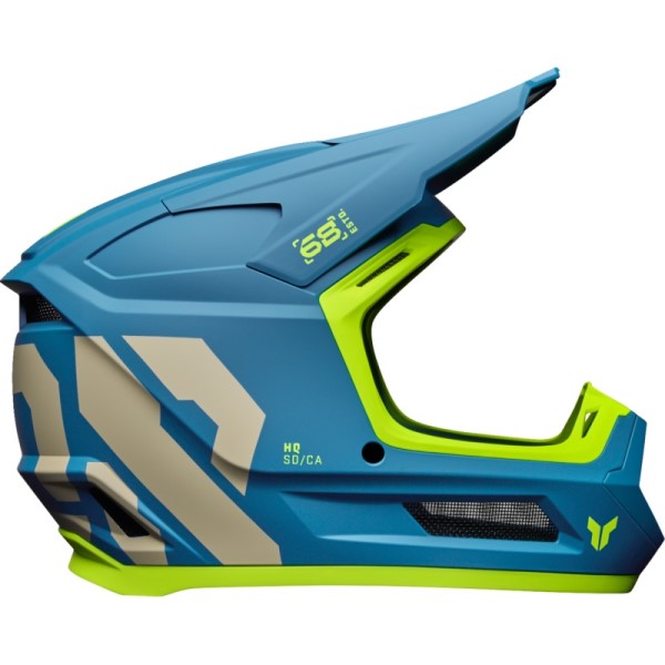 Casque de Motocross Fleet Forge Junior Bleu de gauche