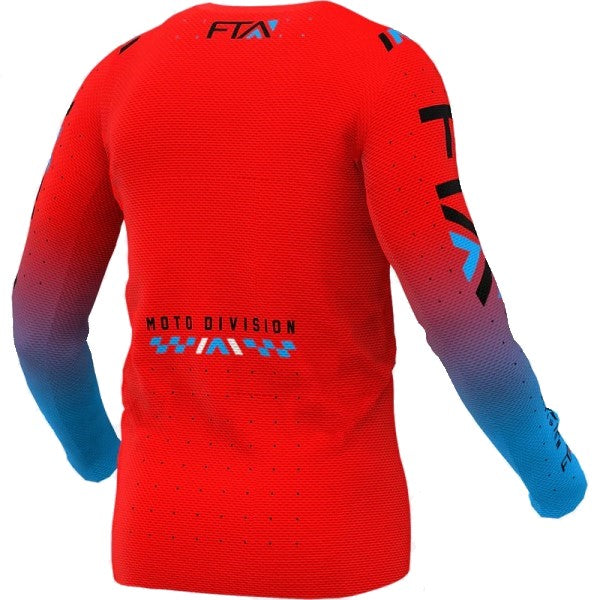 Chandail de Motocross Stylz Moto Rouge/Bleu Dos