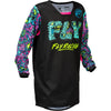 Chandail de Motocross Kinetic Mutant Junior/Fly/noir gris, de face