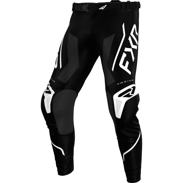 Pantalon de Motocross Podium Relay Noir/Blanc de face