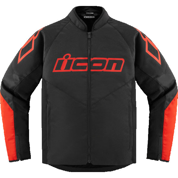 Manteau de Moto Hooligan Mc Noir/Rouge