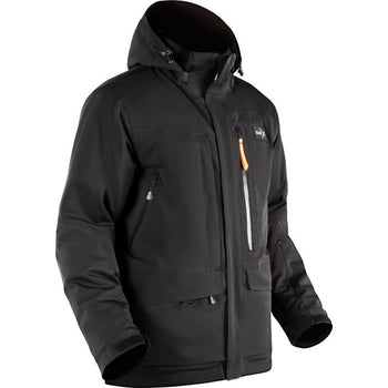 Manteau de Motoneige Kelton Noir/Blanc incliné de face