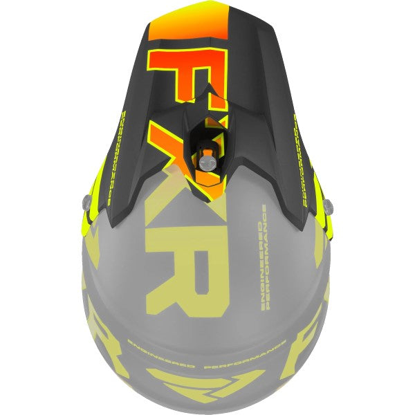 Palette de Motocross Torque Team Noir/Jaune de dessus