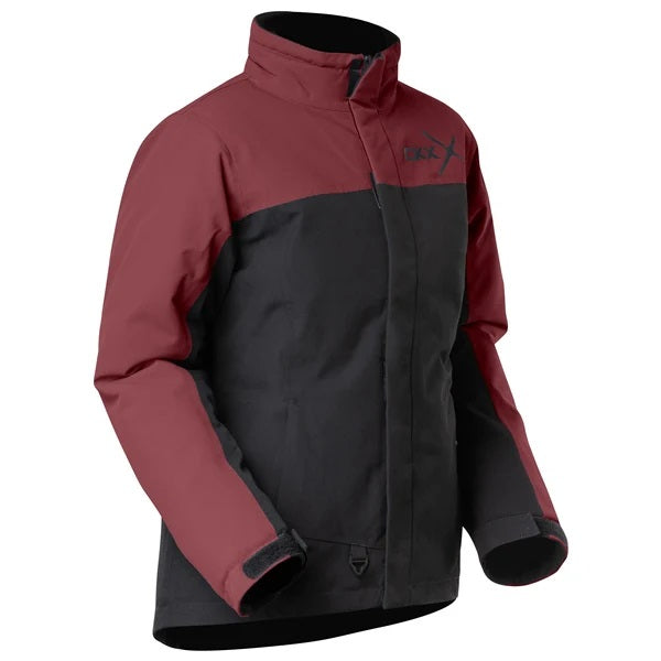 Manteau de Motoneige Journey Femme Rouge/Noir incliné de face
