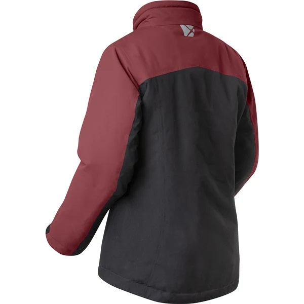 Manteau de Motoneige Journey Femme Rouge/Noir incliné de dos