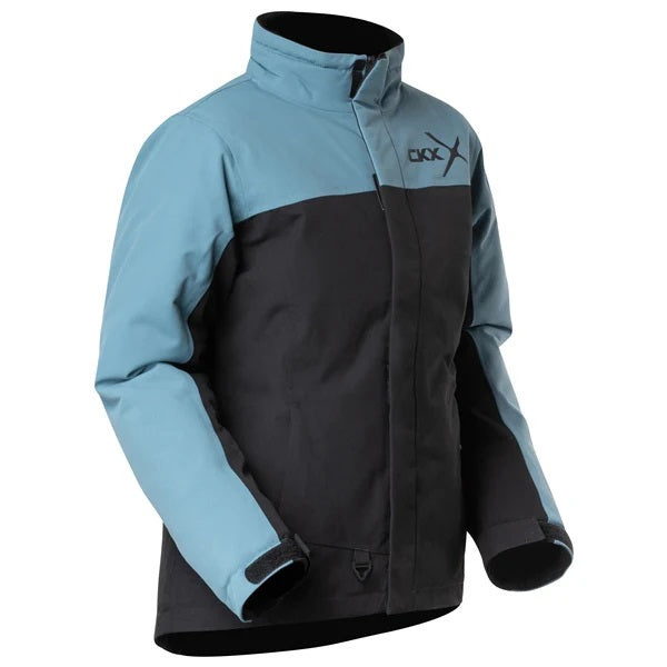 Manteau de Motoneige Journey Femme Bleu/Noir incliné de face