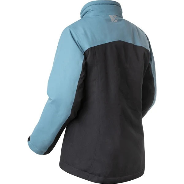 Manteau de Motoneige Journey Femme Bleu/Noir incliné de dos