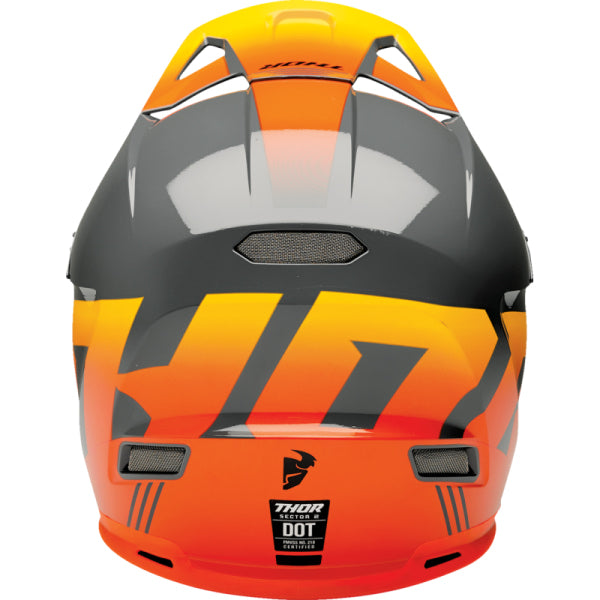 Casque de Motocross Sector 2 Carve  Gris orange, derrière 