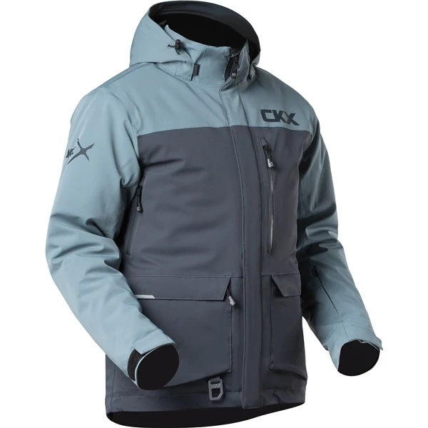 Manteau de Motoneige Kelton Bleu/Gris de face