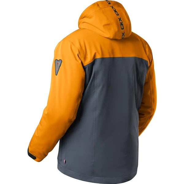 Manteau de Motoneige Kelton Orange/Gris de dos