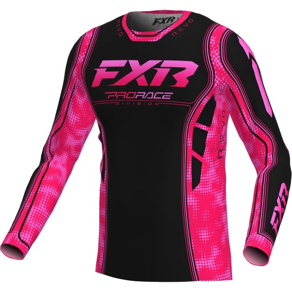 Chandail de Motocross Revo Velocity Noir/Rose de face