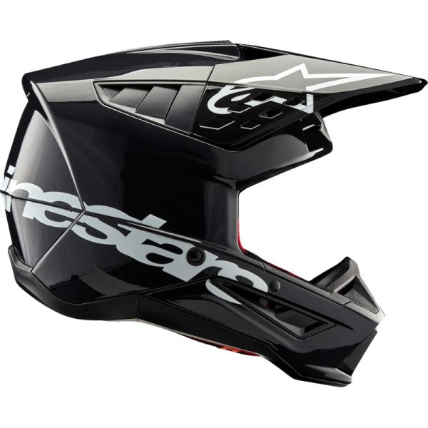 Casque de Motocross Supertech M5 Corp Noir/Gris de gauche