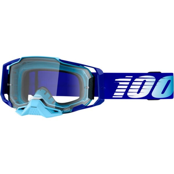 Lunettes de Motocross Armega à Lentille Claire Bleu