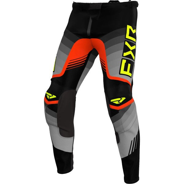 Pantalon de Motocross Clutch Pro FXR Gris/Orange de devant