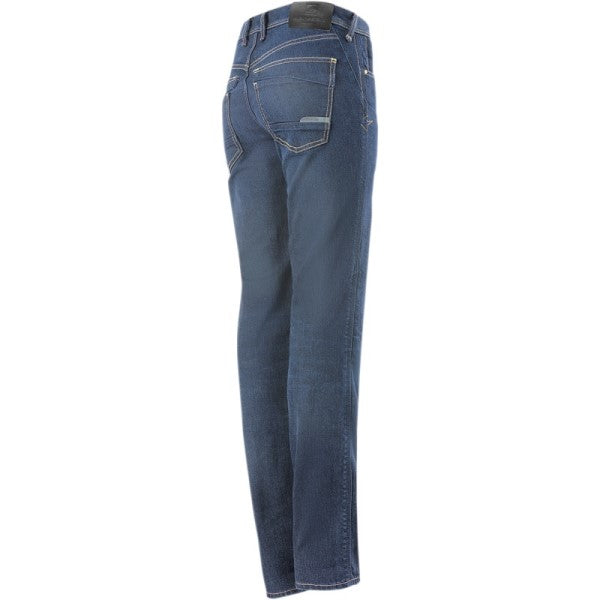 Pantalon de Moto Stella Angeles Femme Bleu Clair de dos