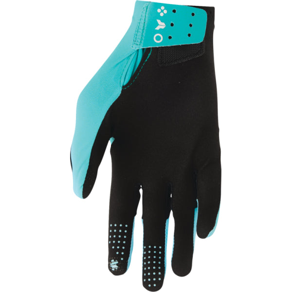 Gants de Motocross Sportmode Iconic Thor Turquoise, paume