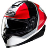 Casque Intégral de Moto C70 Alia Blanc/Rouge de droite